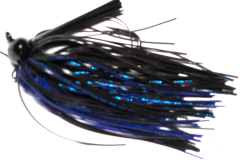 Old Jiggers Copperhead Weedless Football Jig - Black Blue