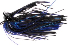 Old Jiggers Copperhead Weedless Football Jig - Black Blue Purple