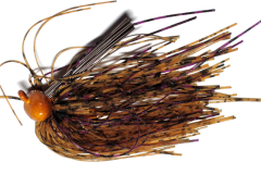 Old Jiggers Copperhead Weedless Football Jig - Peanut Butter Grape