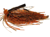 Old Jiggers Copperhead Weedless Football Jig - Brown Orange Craw